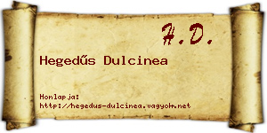 Hegedűs Dulcinea névjegykártya