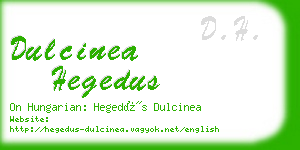 dulcinea hegedus business card